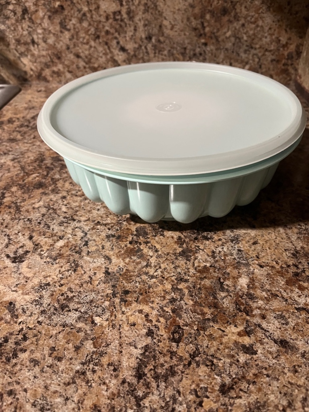 Tubberware Mint Green jello Bowl with Lid